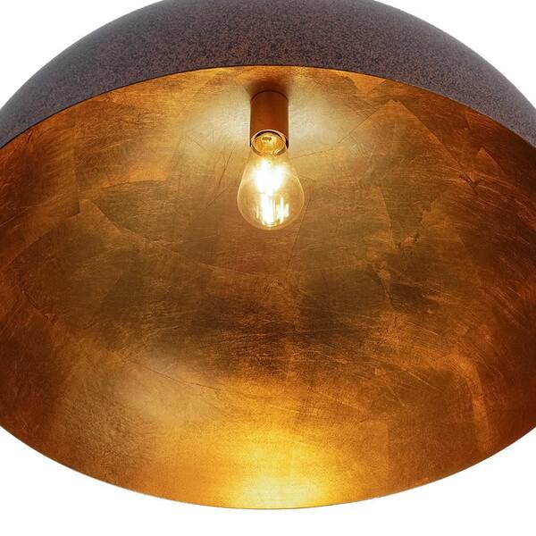 HUOKU PCover 1-Light 23.6 in.W Rust Copper Modern Farmhouse