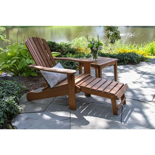 Outdoor Interiors Square Wood Outdoor Side Table with Eucalyptus