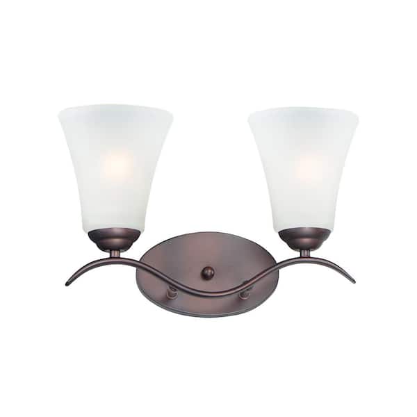 Vital 41 in. 2-Light Bronze Bath Vanity Light