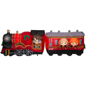4 ft. H x 3 ft. W x 13 ft. L LED Lighted Christmas Inflatable Airblown-Hogwarts Express w/LEDs-LG Scene-WB