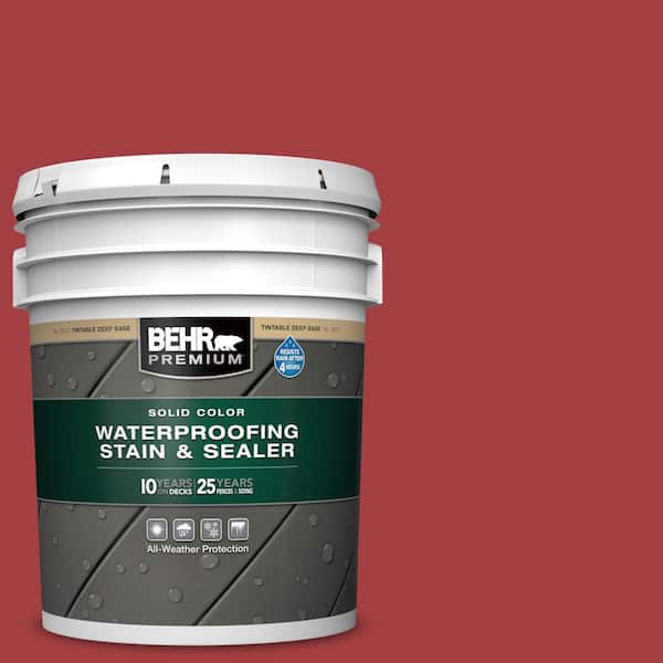 BEHR PREMIUM 5 gal. #P140-7 No More Drama Solid Color Waterproofing Exterior Wood Stain and Sealer