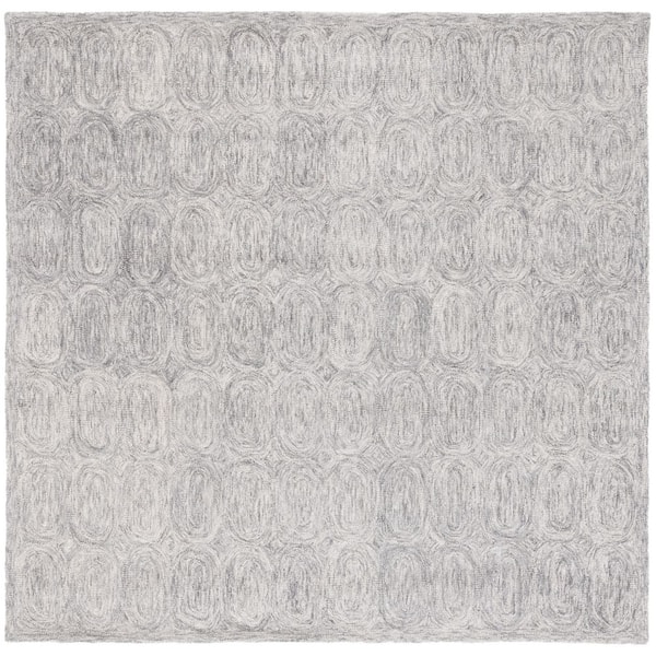 SAFAVIEH Metro Grey 6 ft. x 6 ft. Geometric Solid Color Square Area Rug