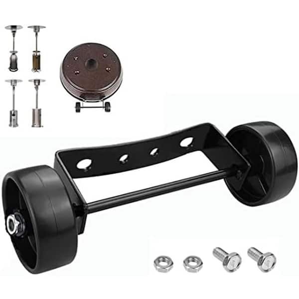 Universal Patio Heater Wheel Kit Outdoor Gas Heater Replacement Movable Wheels Easy Install for Umbrella Heater