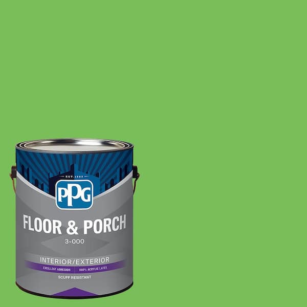 PPG 1 gal. PPG1224-7 Green Pear Satin Interior/Exterior Floor and Porch Paint