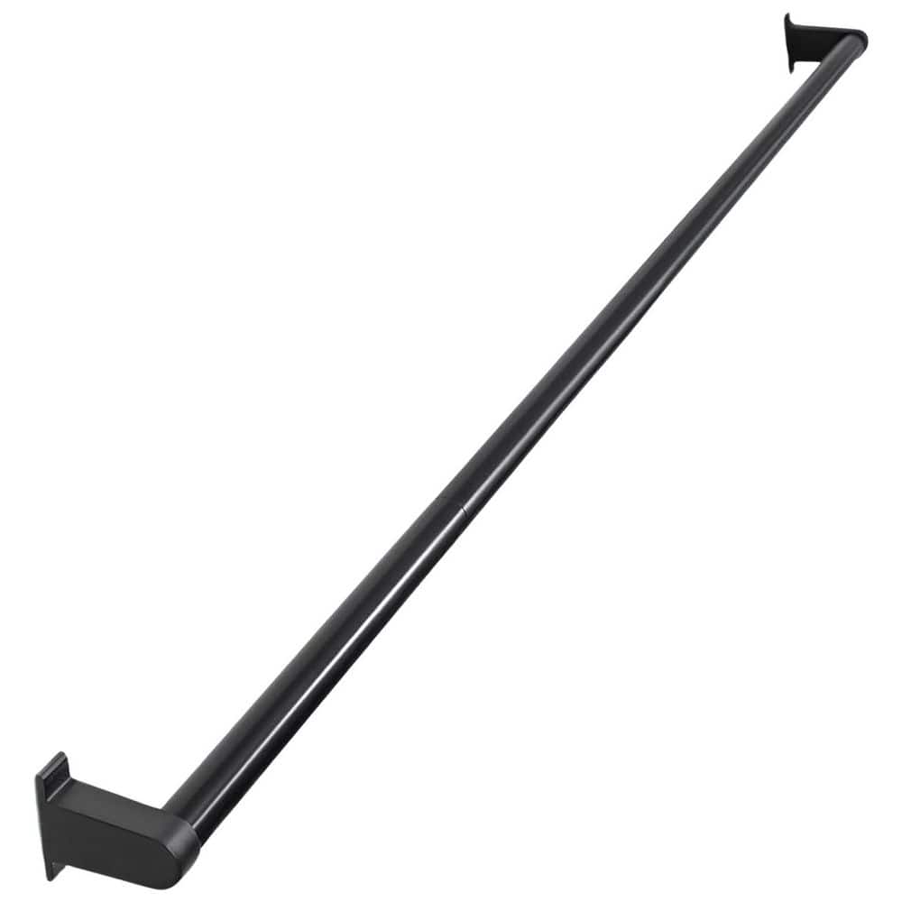 4 ft. Aluminum Industrial Stair Railing Metal Handrails for Indoor Outdoor Steps Wall Mount Black Powder Coating price history on PriceWatchPro
