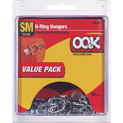 1-Hole D-Rings Hanger Value Box (14-Pack)