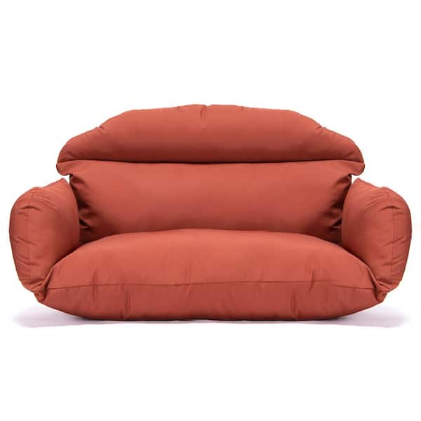 Leisuremod 47 in. x 27 in. Outdoor Swing Cushion in Dark Orange