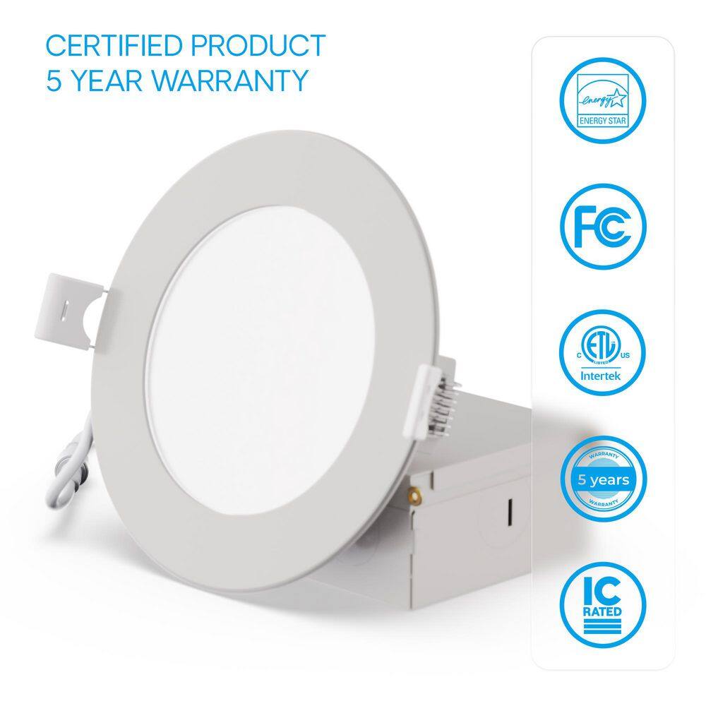 4-Inch White Matte LED Smart Recessed Lighting Kit with Color Temperature Control