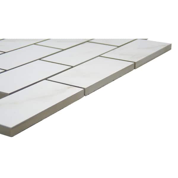 Nobleza Lugo 12 in. x 12 in. Rectangular, Offset Matte Porcelain Mosaic Floor and Wall Tile (0.94 sq. ft./Case, 1 pc)