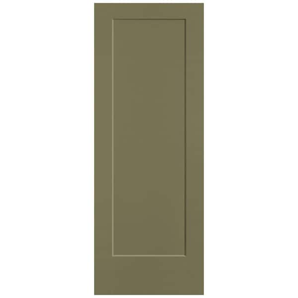 Masonite 30 in. x 80 in. 1-Panel Lincoln Park Single Bore Solid Core Truly Olive Molded Composite Interior Door Slab
