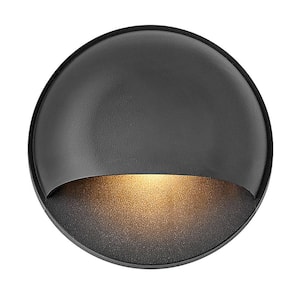 Hinkley Landscape Lighting Nuvi Round 12v Integrated LED Deck Sconce, Black