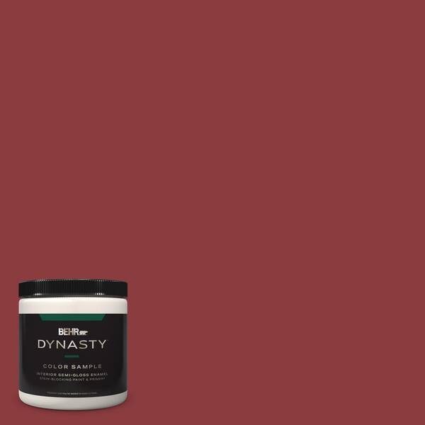 BEHR DYNASTY 8 oz. #PMD-22 Ripe Currant Semi-Gloss Enamel Stain-Blocking Interior/Exterior Paint & Primer Sample