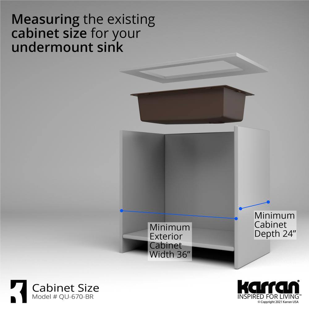 Brown Quartz Composite Single Bowl Undermount Kitchen Sink
