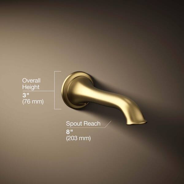 KOHLER Artifacts 8 in. Wall Mount Bath Spout with Flare Design, Oil-Rubbed Bronze
