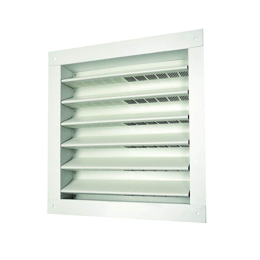 Master Flow 12 in. x 12 in. Aluminum Wall Louver Static Vent in White DA1212W The Home Depot