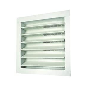 12 in. x 12 in. Aluminum Wall Louver Static Vent in White