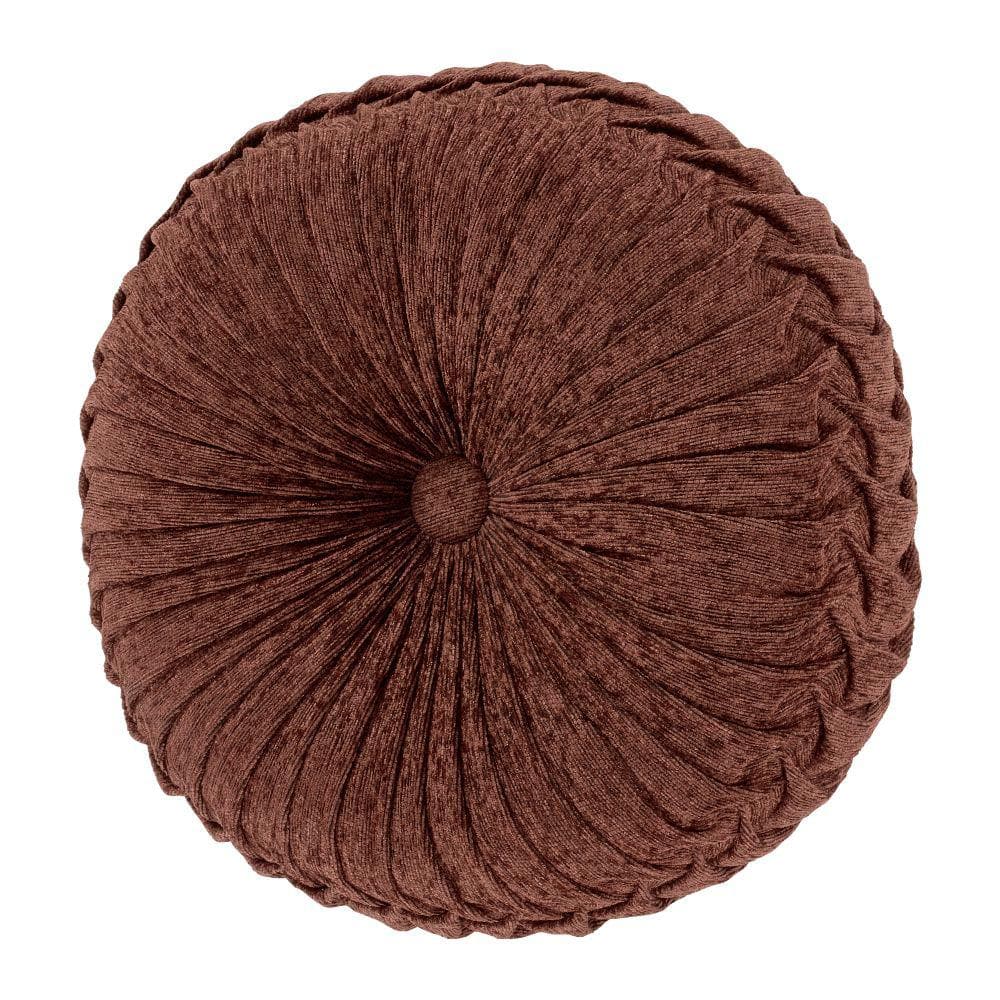 Harvena Polyester Tufted Round Decorative 15 in. x 15 in. Throw Pillow