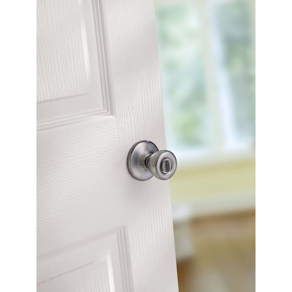 Tylo Satin Chrome Privacy Bed/Bath Door Knob 10 Pack