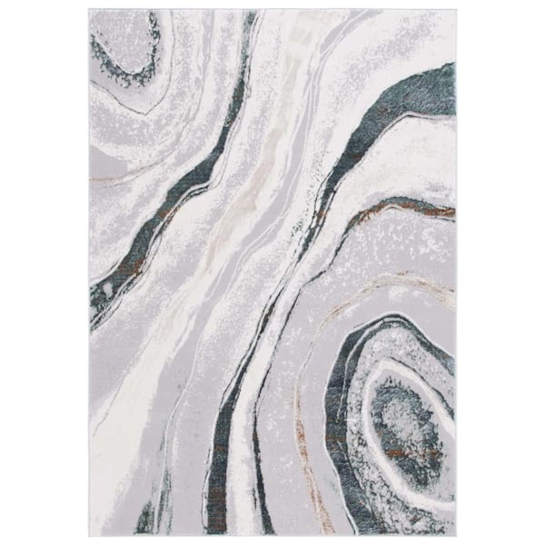 SAFAVIEH Alenia Gray/Ivory 5 ft. x 7 ft. Agate 2-Toned Area Rug