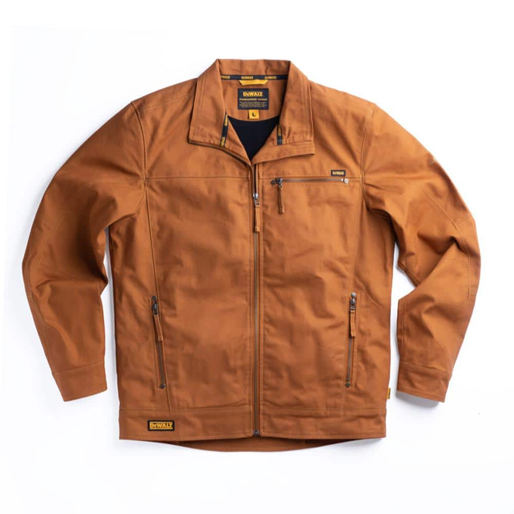 DEWALT Decatur Men s Size Medium Tan Cotton Lycra Jacket DXWW50055 018 M The Home Depot