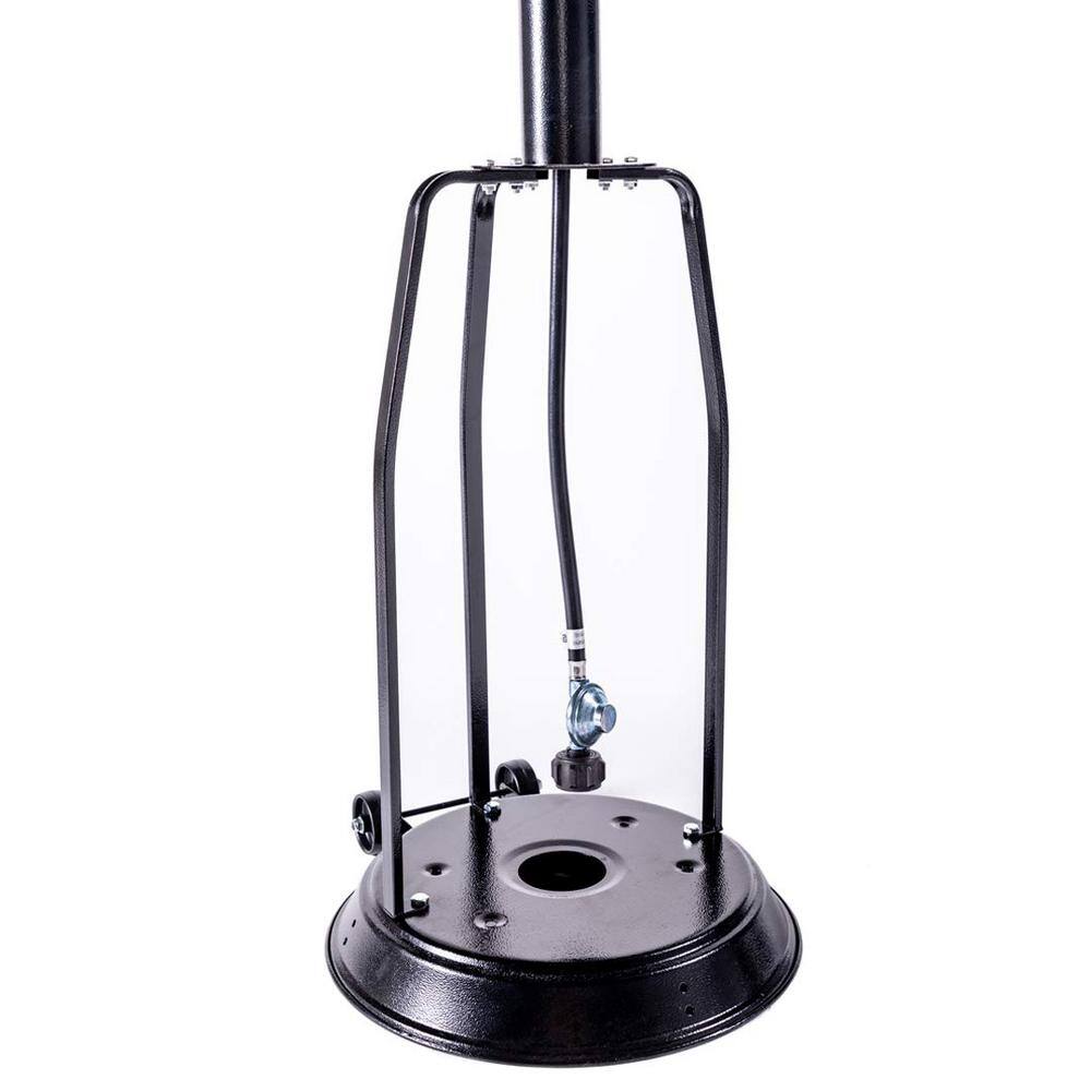 88-Inch Black Stainless Steel Propane Standing Patio Heater