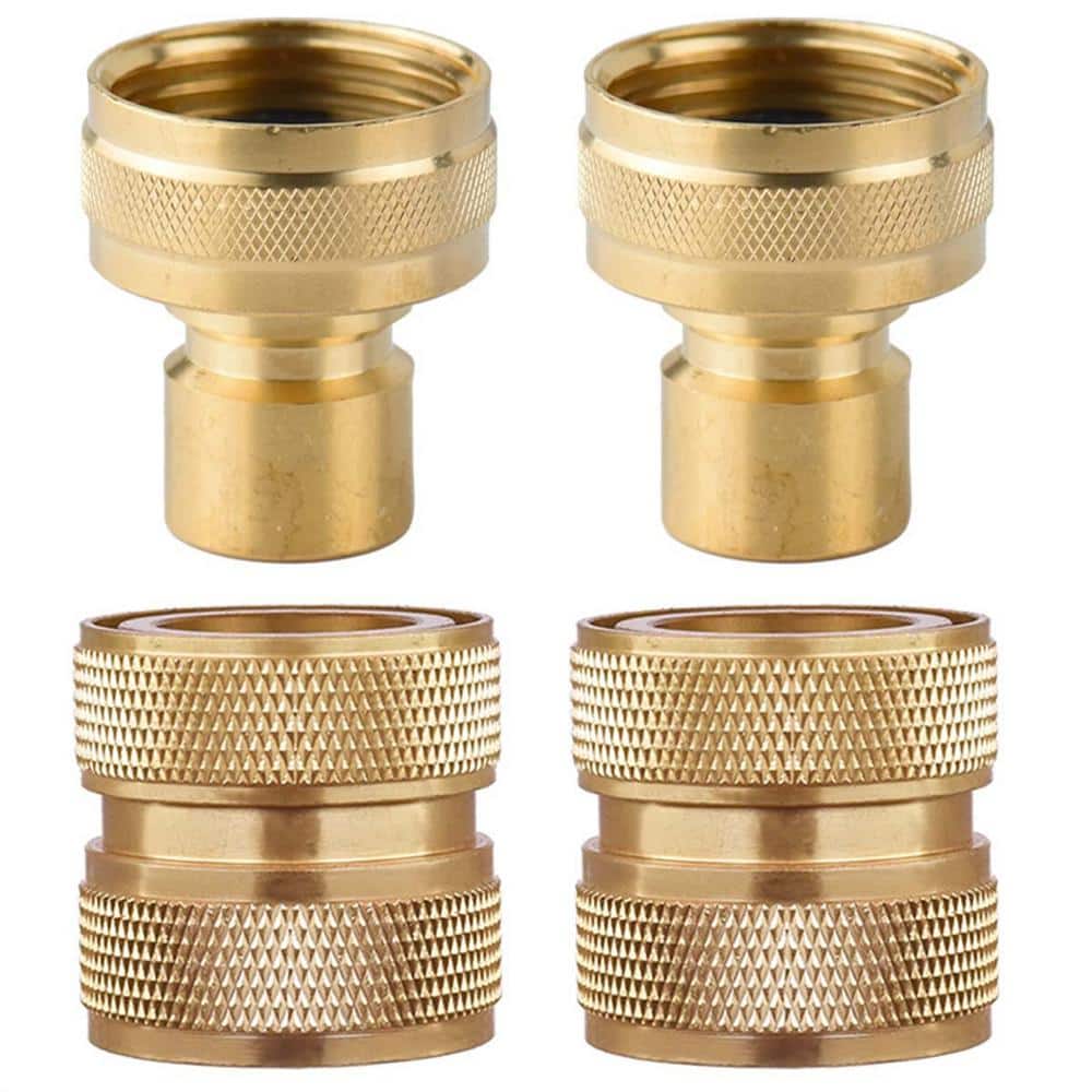 3/4 in. Heavy-Duty Solid Brass Hose Connector (Pack:2)