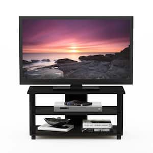 Sully 31 in. Espresso and Black Wood TV Stand Fits TVs Up to 40 in. with Open Storage