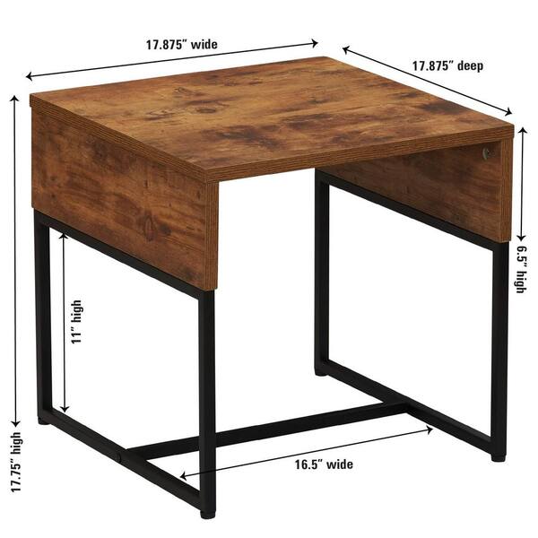 Household essentials square end table sales