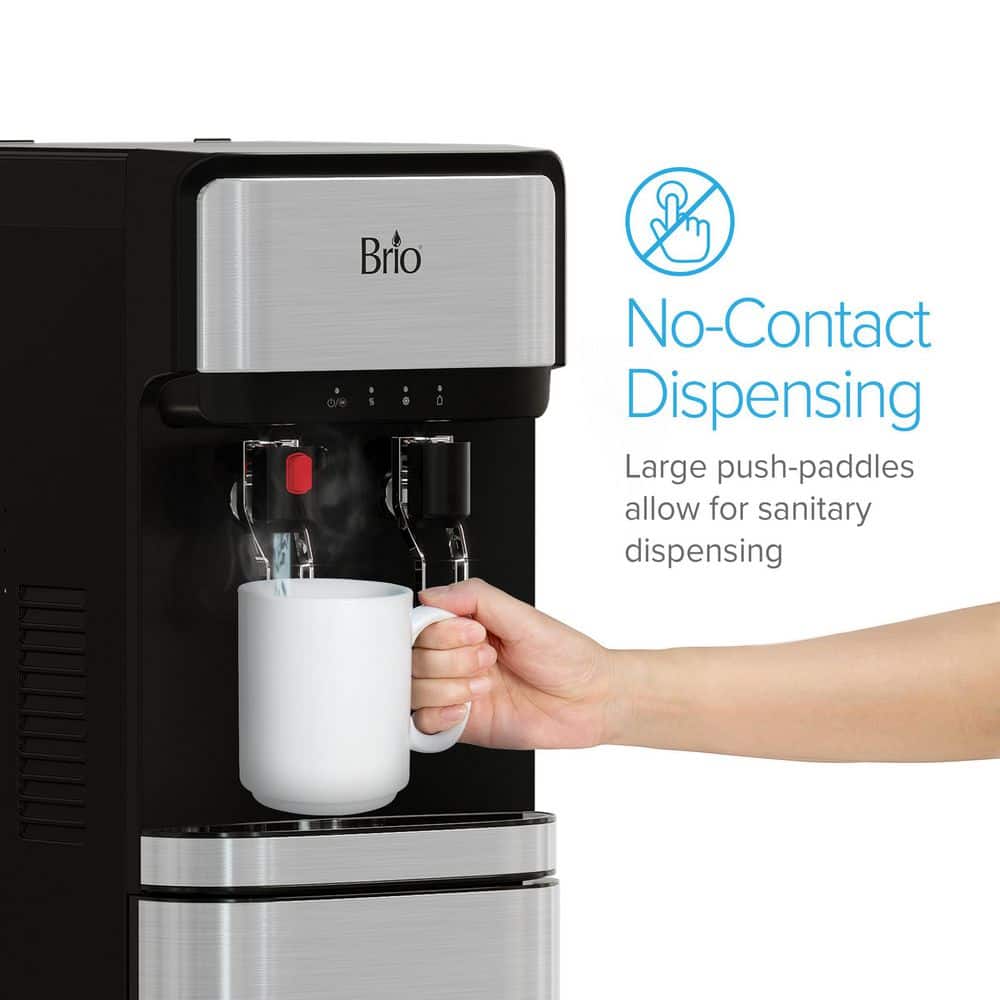 Brio Silver and Black Bottom Load Water Cooler Dispenser