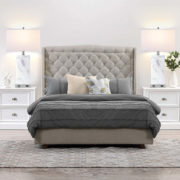 Rottogoon Control Table Lamps Set of 2, Modern White