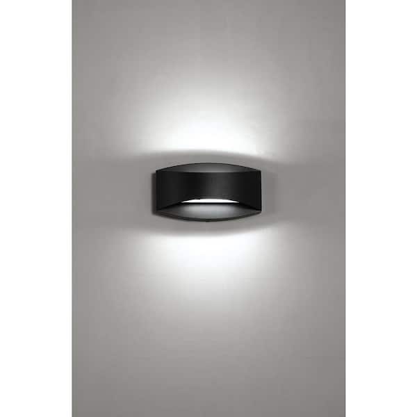 Easylite 30 in. Black Outdoor Hardwire Wall Lantern Sconce with Integrated  LED 46190-HBT - The Home Depot
