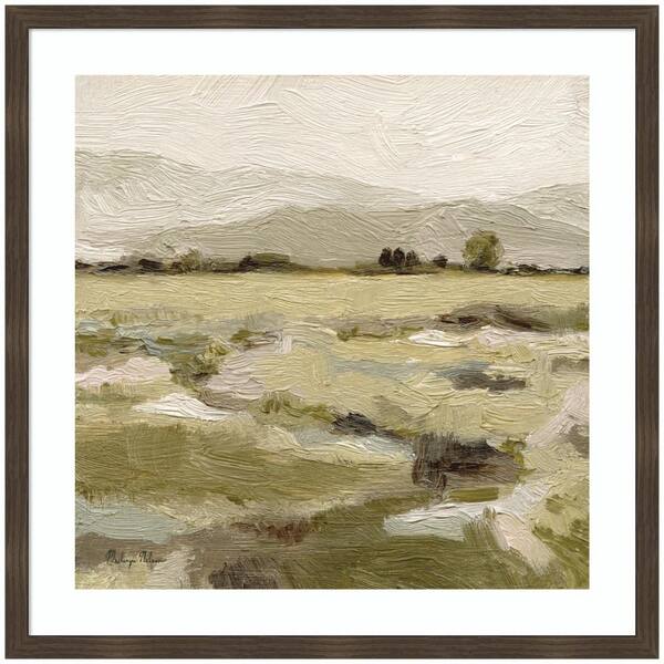 Woodgrain "Petit Views No 8" by Mackenzie Nelson Landscape Framed Art Print 34 in. x 34 in.