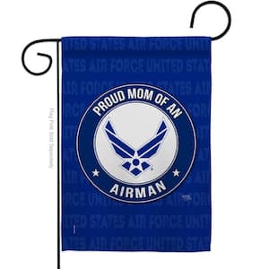 13 in. x 18.5 in. Proud Mom Airman Garden Flag Double-Sided Armed Forces Decorative Vertical Flags