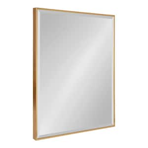Medium Rectangle Gold Beveled Glass Contemporary Mirror (28.75 in. H x 22.75 in. W)