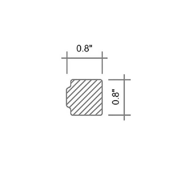 Grandis 0.8 in. x 12 in. Black Marble Polished Pencil Liner Tile Trim (0.667 sq. ft./case) (10-pack)