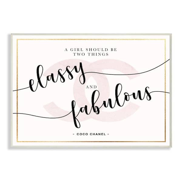 Stupell Industries Classy And Fabulous Fashion Designer Pink Inspirational  Word Designby Ziwei LiWood Wall Art 13 in. x 19 in. ygg-150_wd_13x19 - The  Home Depot