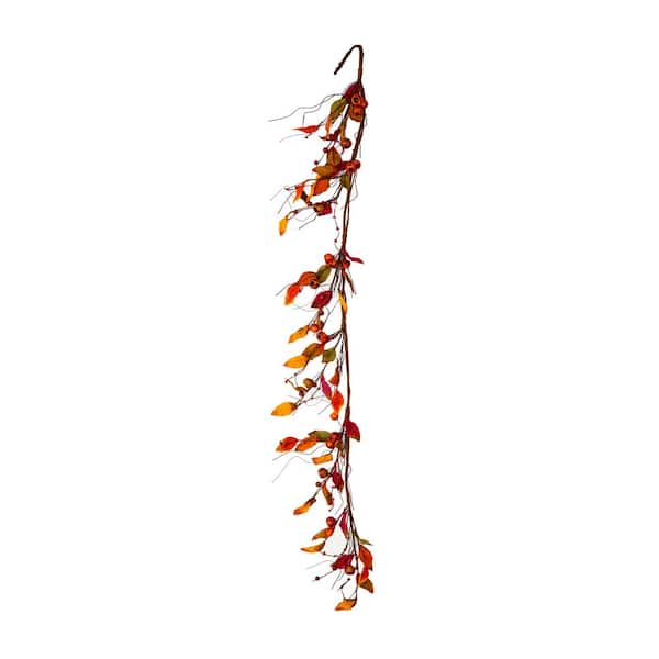 Worth Imports 5 ft. Fall Leaf and Pod Garland