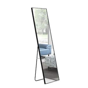 17 in. W x 60 in. H Rectangle Full-Length Black Floor Mirror