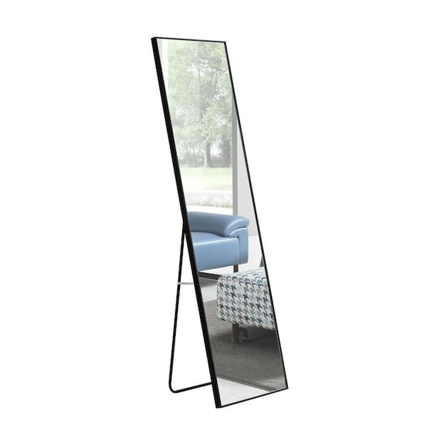 17 in. W x 60 in. H Rectangle FullLength Black Floor Mirror AM927C267 The Home Depot