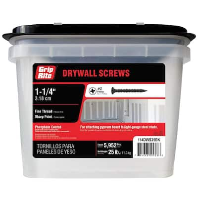 Grip-Rite 1-5/8 in. White All Purpose Screw P158STWH67 - The Home Depot