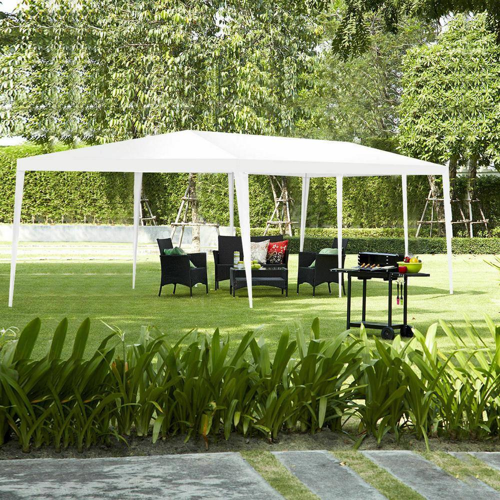 White 10'x30' Heavy Duty Outdoor Canopy Tent with Steel Frame