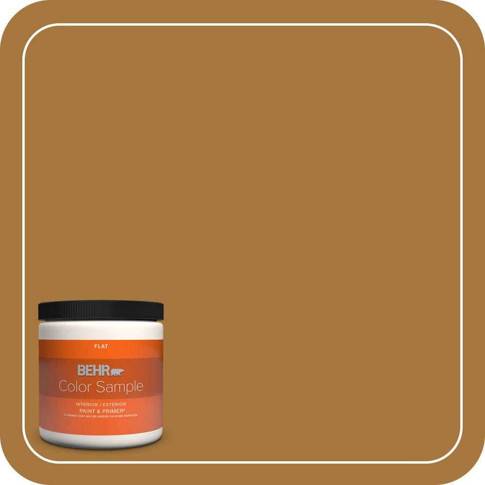 8 oz. #MQ4-06 Invitation Gold Flat Interior/Exterior Paint & Primer Color Sample price history on PriceWatchPro