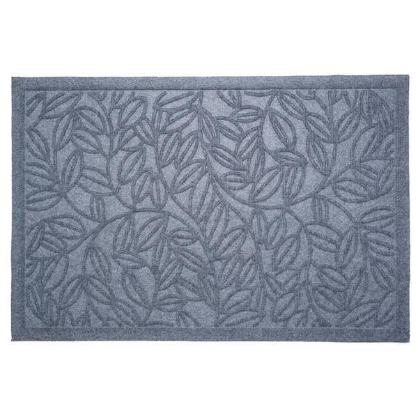 Calloway Mills Poly Lilac Vine Indoor/Outdoor Mat, 18" x 30", Light Grey