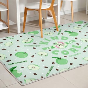 Crayola Kind to the Core Green 3 ft. 3 in. x 5 ft. Area Rug