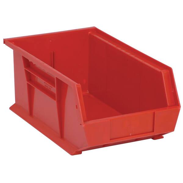 QUANTUM STORAGE SYSTEMS Ultra Series 6.33 qt. Stack and Hang Bin in Red(12-Pack)