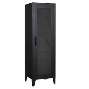 50 in. Storage Locker Cabinet Employee Lockers with 1 Door, Steel Lockers for Employees for Home Gym Office Garage-Black