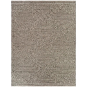 Chapin Taupe 7 ft. 10 in. x 10 ft. Textured Indoor/Outdoor Area Rug