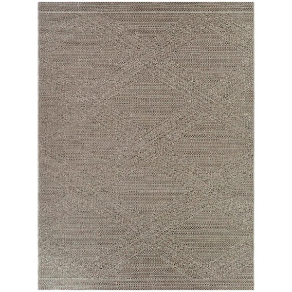 BALTA Chapin Taupe 7 ft. 10 in. x 10 ft. Textured Indoor/Outdoor Area Rug
