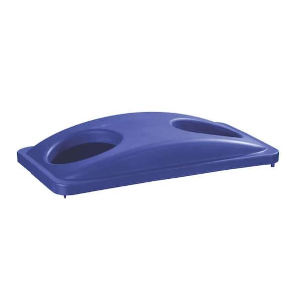 Carlisle TrimLine 15 Gal. and 23 Gal. Blue Trash Can Bottle and Can Recycling Lid (4-Pack)