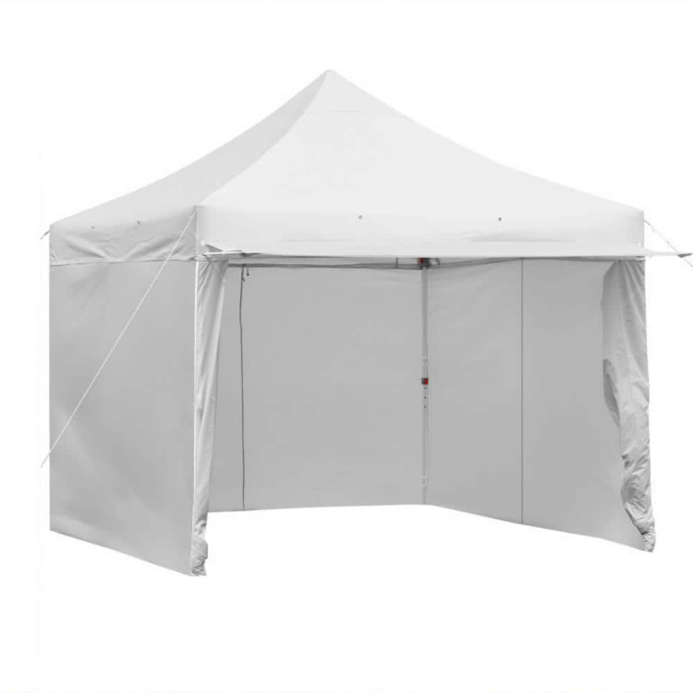 Clihome 10 ft. x 10 ft. White Pop-up Gazebo Canopy with 5